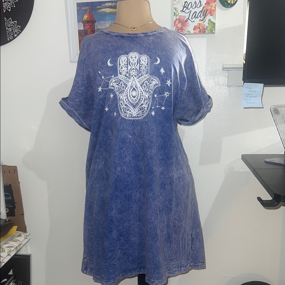 Caution To The Wind Blue Midi Dress